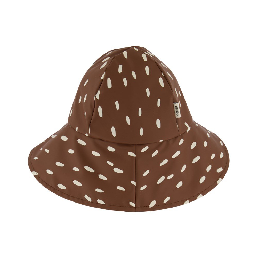Vasa Recycled Dotted Rain Hat Brown Kuling Classical Style sale ...